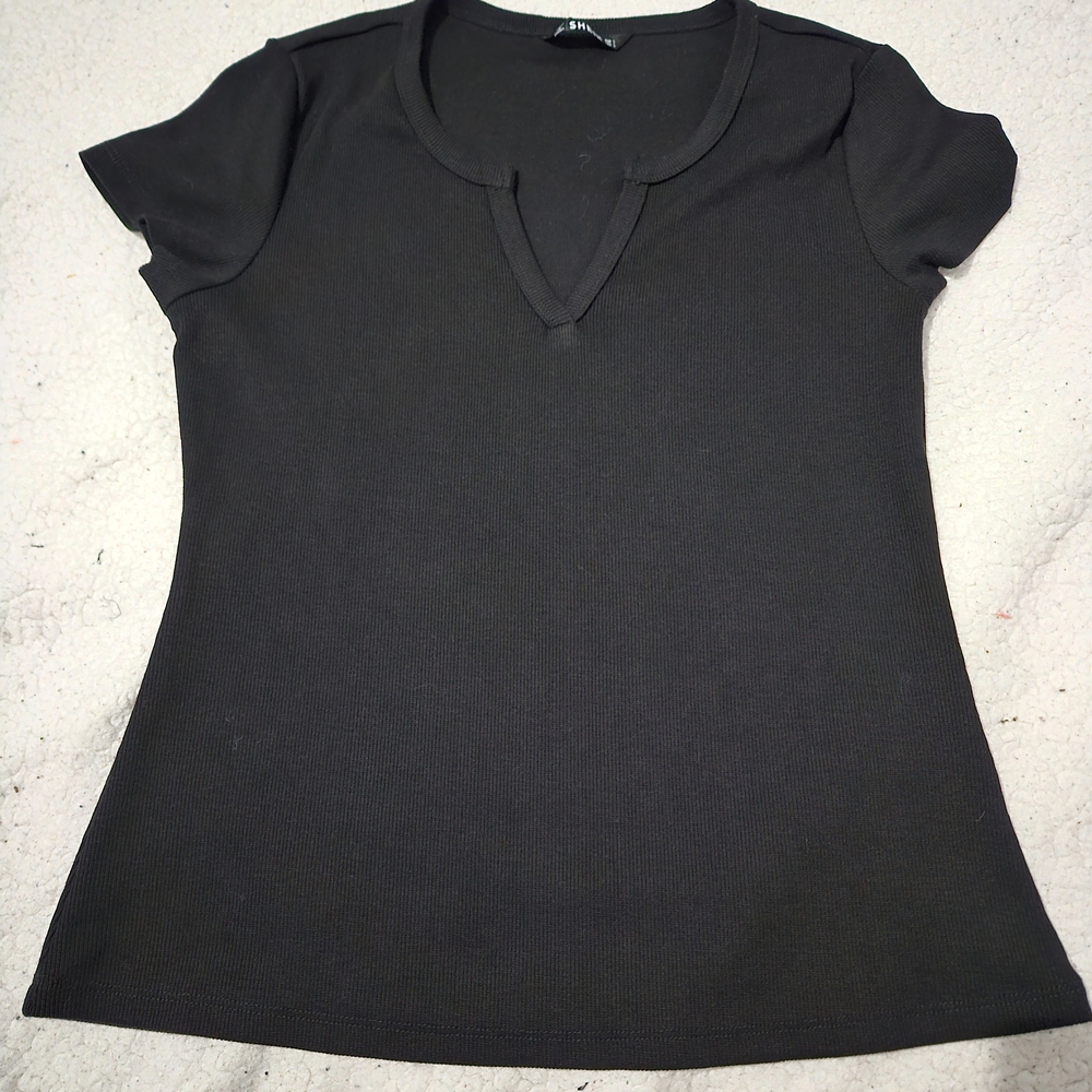 SHEIN Black Short Sleeve Women's Tee